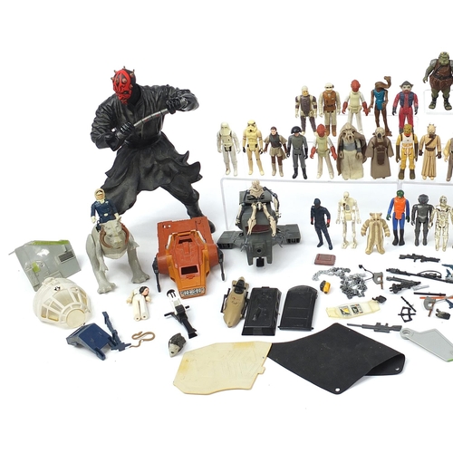 746 - Collection of vintage and later Star Wars action figures including Watto with box and Darth Vader