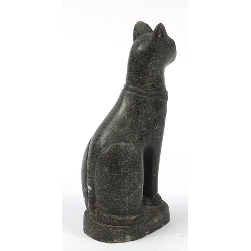 1203 - Egyptian style seated cat, 22cm high