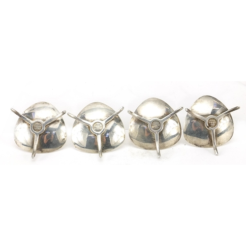 1760 - Four Danish Cohr candle holders, each approximately 5cm in diameter