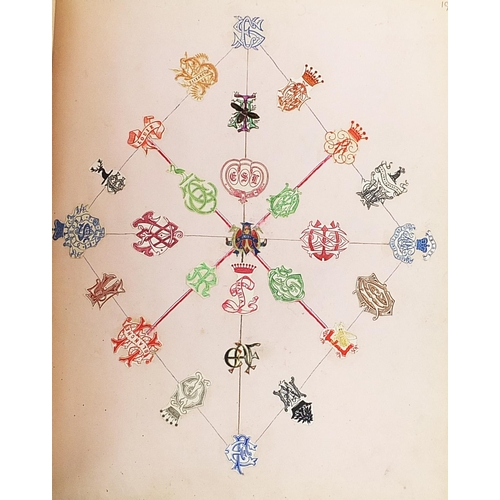 1540 - 19th century album of heraldic crests