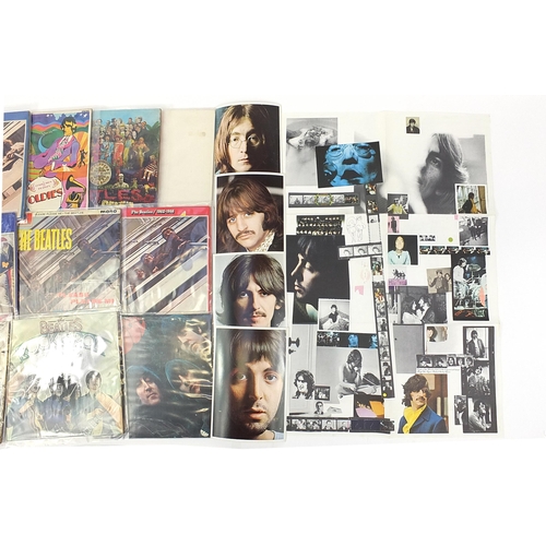 716 - The Beatles vinyl LP's including The White Album with poster and four photographs