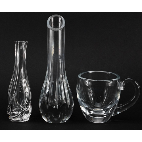 421 - French glassware comprising Baccarat and St Louis, the largest 25.5cm high