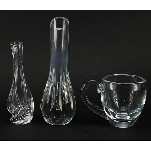 421 - French glassware comprising Baccarat and St Louis, the largest 25.5cm high