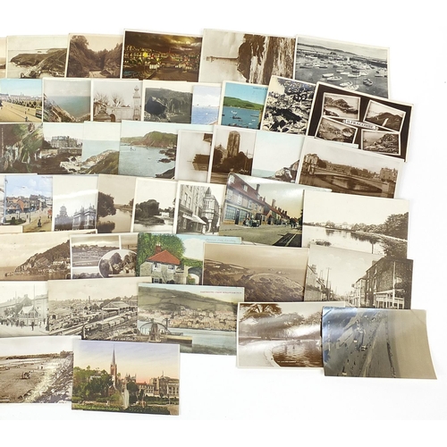 546 - West Country postcards, some photographic including Harbours, light houses and coastal views