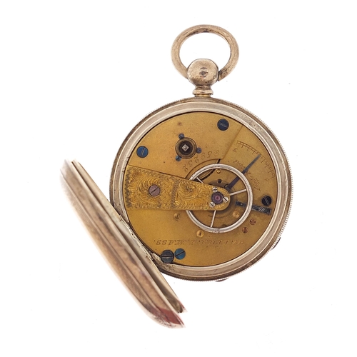 1040 - Waltham, gentlemen's silver open face pocket watch with enamelled dial, the movement numbered 959232... 