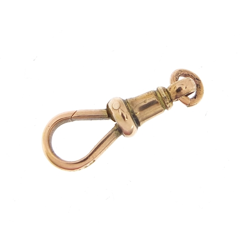 1099 - 9ct rose gold jewellery clasp, 1.8cm in length, 0.9g