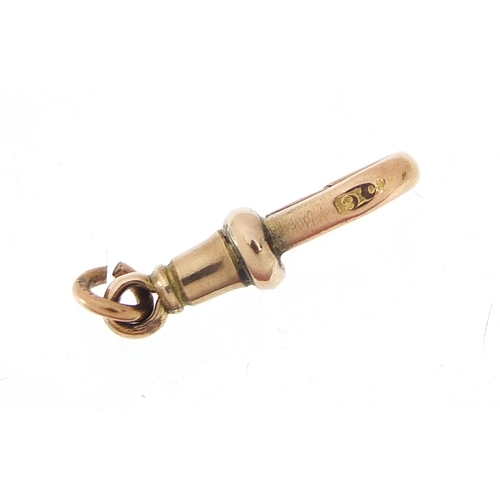 1099 - 9ct rose gold jewellery clasp, 1.8cm in length, 0.9g