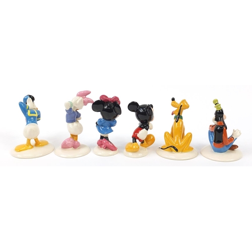 500 - Six Royal Doulton Mickey Mouse Collection Disney figures with boxes, the largest 14cm high