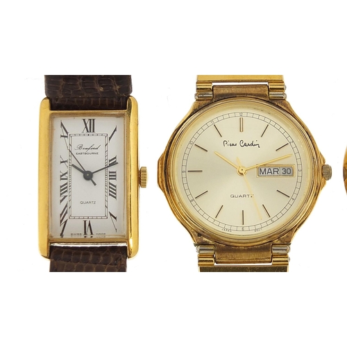 1358 - Four vintage and later ladies and gentlemen's wristwatches comprising a 9ct gold Crusader ladies wat... 