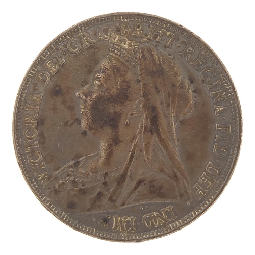 313 - Queen Victoria 1896 silver crown