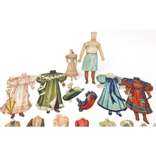 1288 - Group of Rafael Tuck & Sons lithographic card figural cut outs, the largest approximately 28cm high