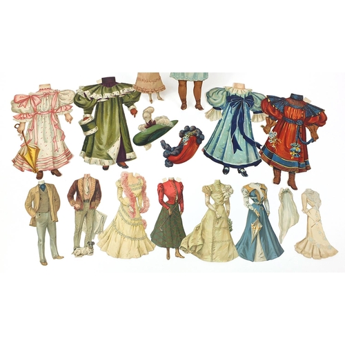 1288 - Group of Rafael Tuck & Sons lithographic card figural cut outs, the largest approximately 28cm high