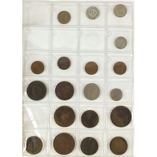 1257 - Antiquarian and world coinage arranged in an album including an Edward III silver penny