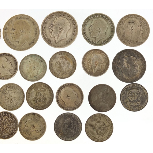 312 - George III and later British coinage, some silver including half crowns and florins, 179g