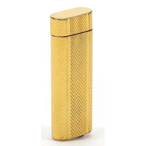 441 - Cartier gold plated pocket lighter, 7cm high