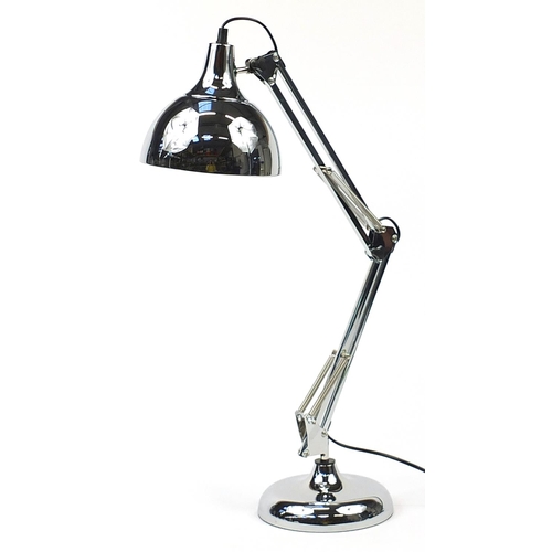 525 - Contemporary polished metal Anglepoise table lamp, 65cm high