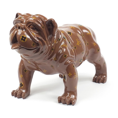 511 - Large Louis Vuitton design English Bulldog, 54cm in length