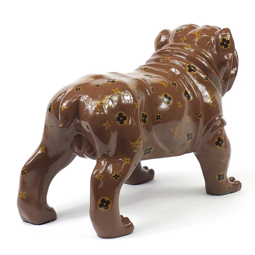 511 - Large Louis Vuitton design English Bulldog, 54cm in length