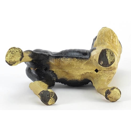 1570 - Painted cast iron French Bulldog, 23cm in length