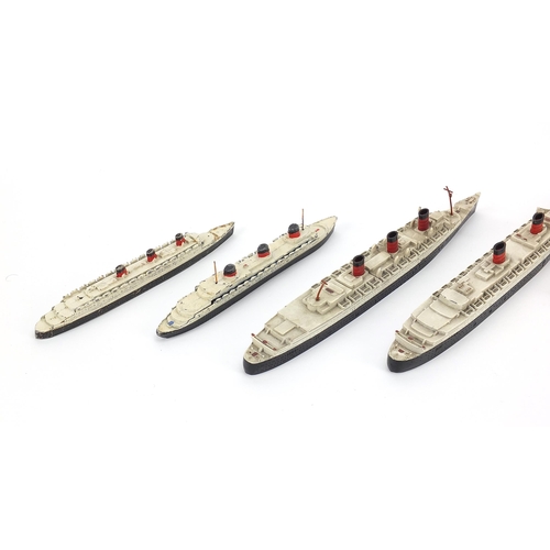 740 - Seven Dinky and Tri-ang diecast metal ships