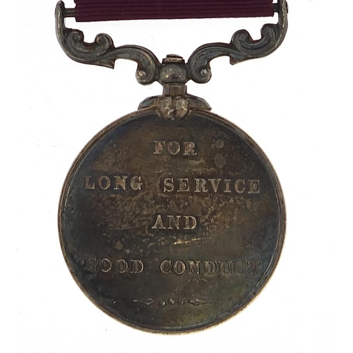 573 - Victorian British military Army Long Service and Good Conduct medal indistinctly inscribed around th... 