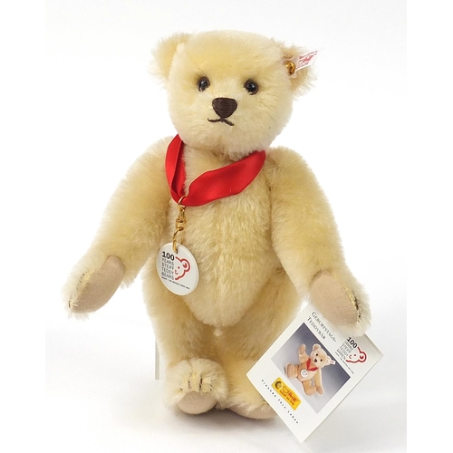 736A - Steiff 100 year commemorative bear numbered 04912, 26cm high