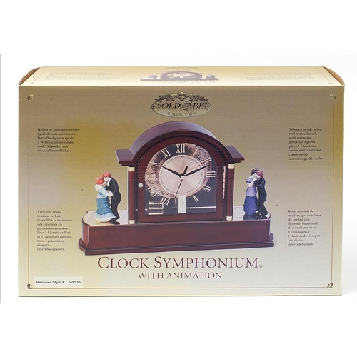 1819 - As new Gold Label Collection clock symphonium with animation, boxed