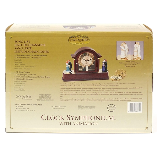 1819 - As new Gold Label Collection clock symphonium with animation, boxed