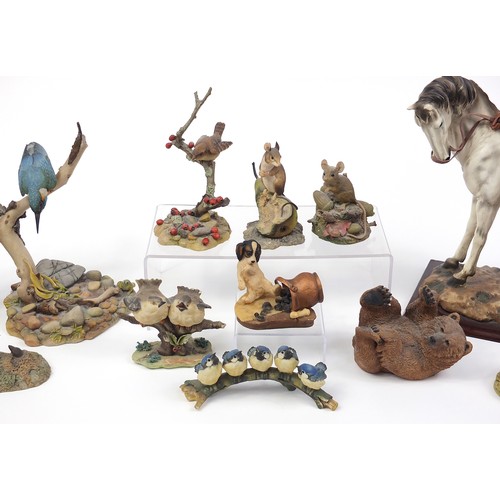 1723 - Decorative model animals including Border Fine Arts and Aynsley, the largest 42cm high