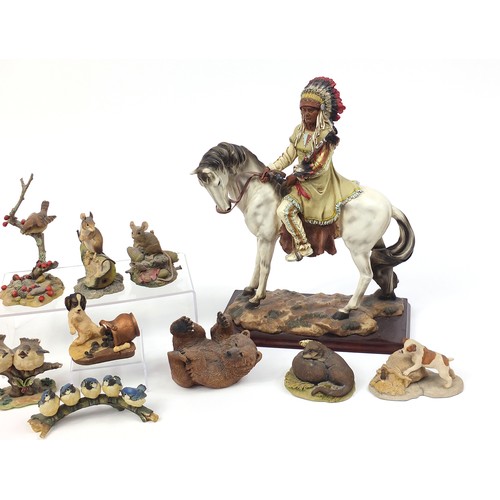 1723 - Decorative model animals including Border Fine Arts and Aynsley, the largest 42cm high