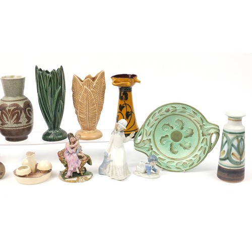 1426 - Collectable china to include Rye vases, Carltonware mushroom cruet set, Poole Pottery animals, Capod... 