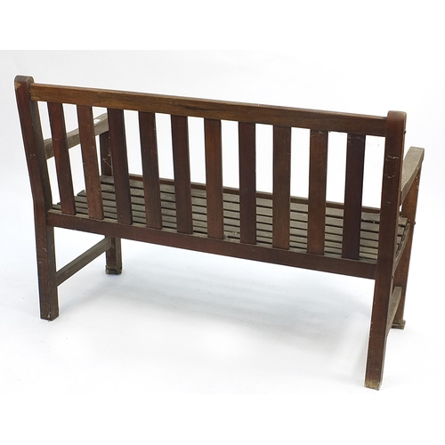 683 - Teak garden bench, 122cm wide