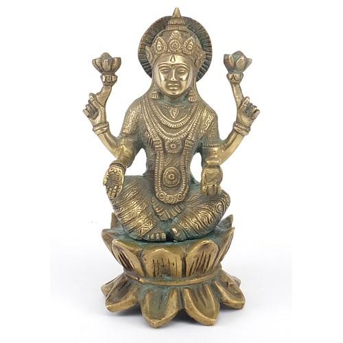 1520 - Chino Tibetan bronze deity, 20.5cm high