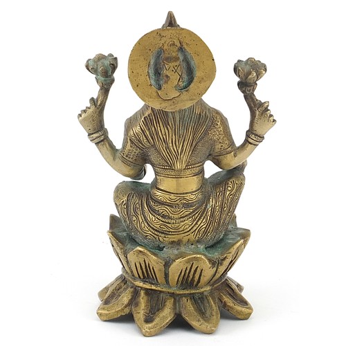 1520 - Chino Tibetan bronze deity, 20.5cm high