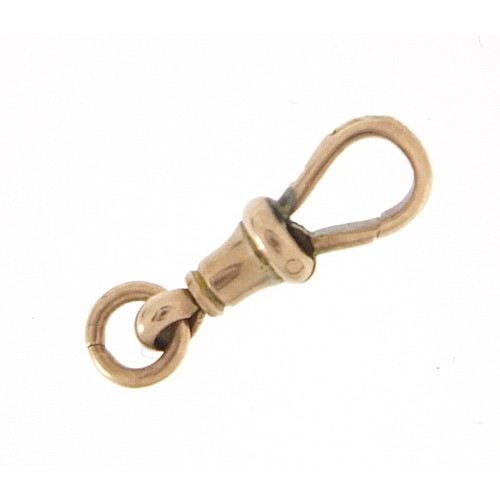 961 - 9ct rose gold swivel jewellery clasp, 2cm in length, 1.2g