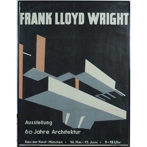 1531 - Frank Lloyd Wright Architect Aus Stellung Exhibition poster printed by Markgraf - Druck, framed and ... 