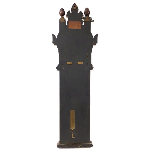 230A - Admiral Fitzroy carved wall barometer, 118.5cm high