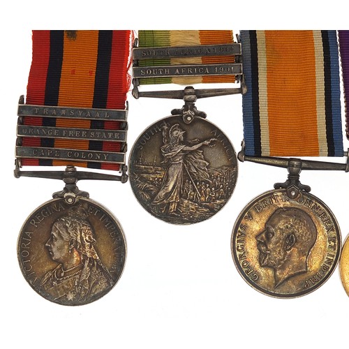 570 - British military Victorian and later five medal group incuding The Queen's medal with Transvaal, Ora... 