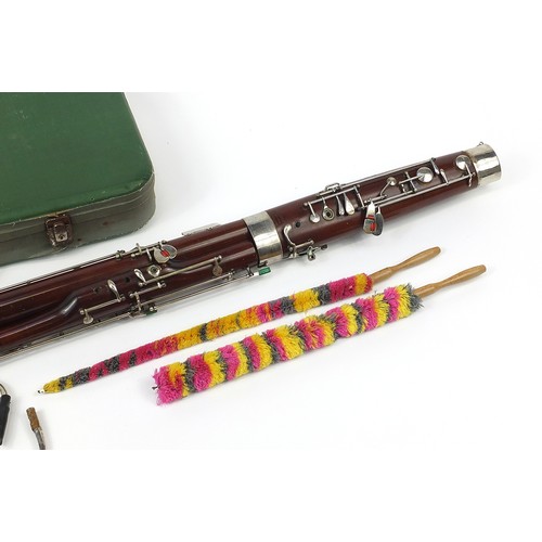 696 - Vintage Adler Sonora bassoon housed in a fitted case