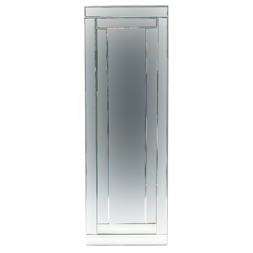 686 - Two contemporary rectangular wall mirrors,  80cm x 60cm and 90cm x 30cm