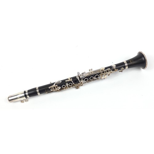 708 - Yamaha ebonised three piece clarinet numbered 681II housed in a fitted case