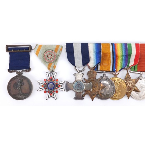 562 - British military World War I and World War II nine medal group relating to Lieutenant H P Keeley of ... 