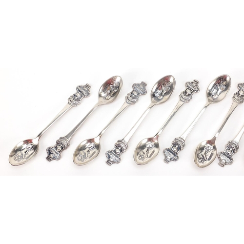 285 - Set of twelve silver Rolex advertising teaspoons, 10.5cm in length, 153.0g