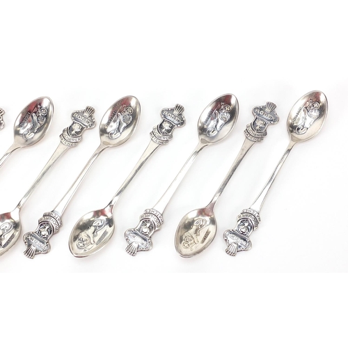 285 - Set of twelve silver Rolex advertising teaspoons, 10.5cm in length, 153.0g