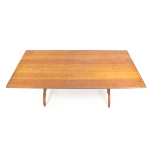 648A - Rectangular pine dining table, 73.5cm H x 180cm W x 81cm D