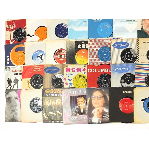 487 - Collection of 45rpm records including David Bowie, Elvis Presley and Culture Club