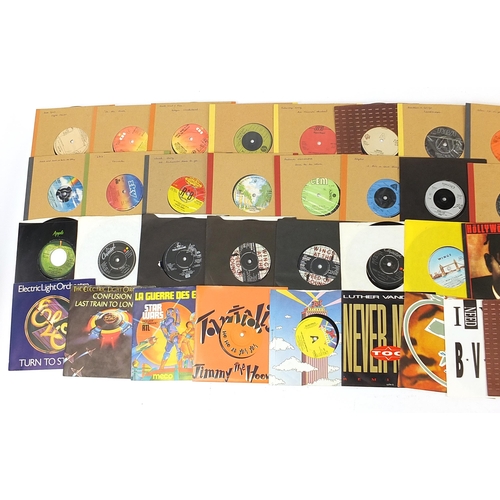 487 - Collection of 45rpm records including David Bowie, Elvis Presley and Culture Club