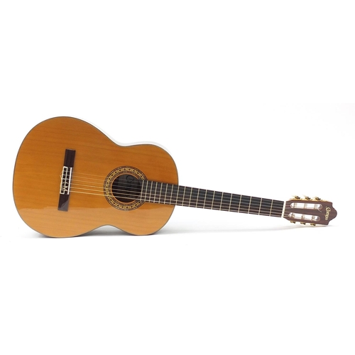 1795 - Camps M-6, cedarwood and rosewood acoustic guitar with protective carry case, serial number 2010739