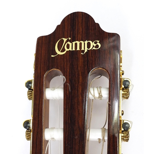 1795 - Camps M-6, cedarwood and rosewood acoustic guitar with protective carry case, serial number 2010739