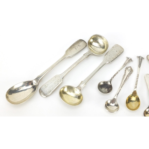 281 - Victorian and later silver spoons, some Scottish including a pair London 1853, the largest 13cm in l... 